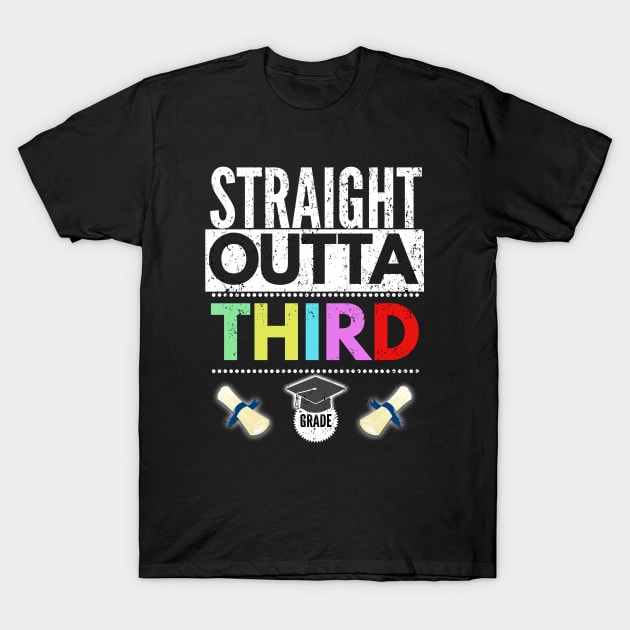 Straight Outta 3rd Grade Graduation Last Day Of School 2022 T-Shirt by khalid12